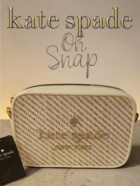 kate spade Handbags - Kate Spade Cream and Tan Crossbody Bag ( OH SNAP ) NWT!